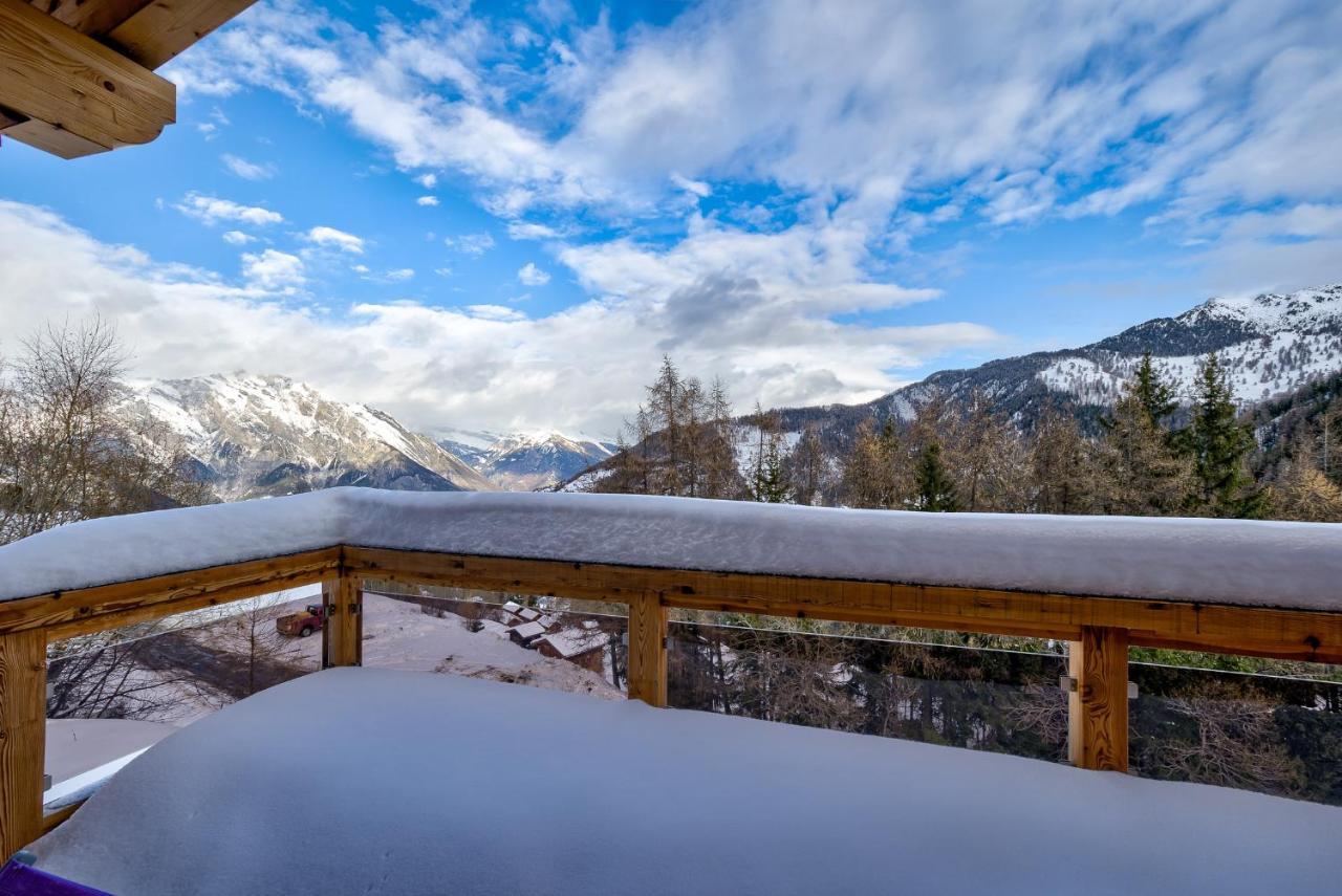 Chalet Flocon De Neige - Jacuzzi - Sauna La Tzoumaz Exterior foto