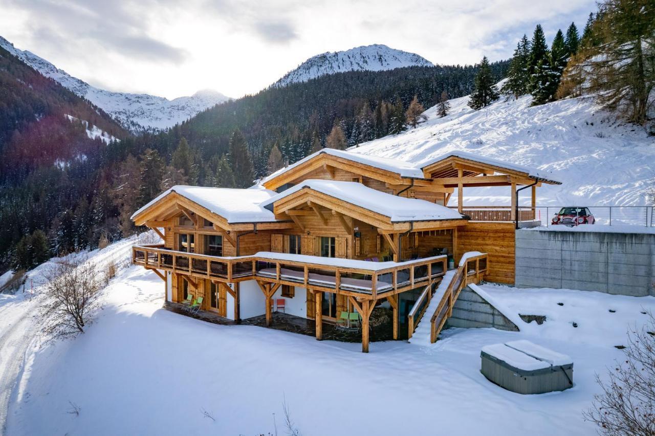Chalet Flocon De Neige - Jacuzzi - Sauna La Tzoumaz Exterior foto