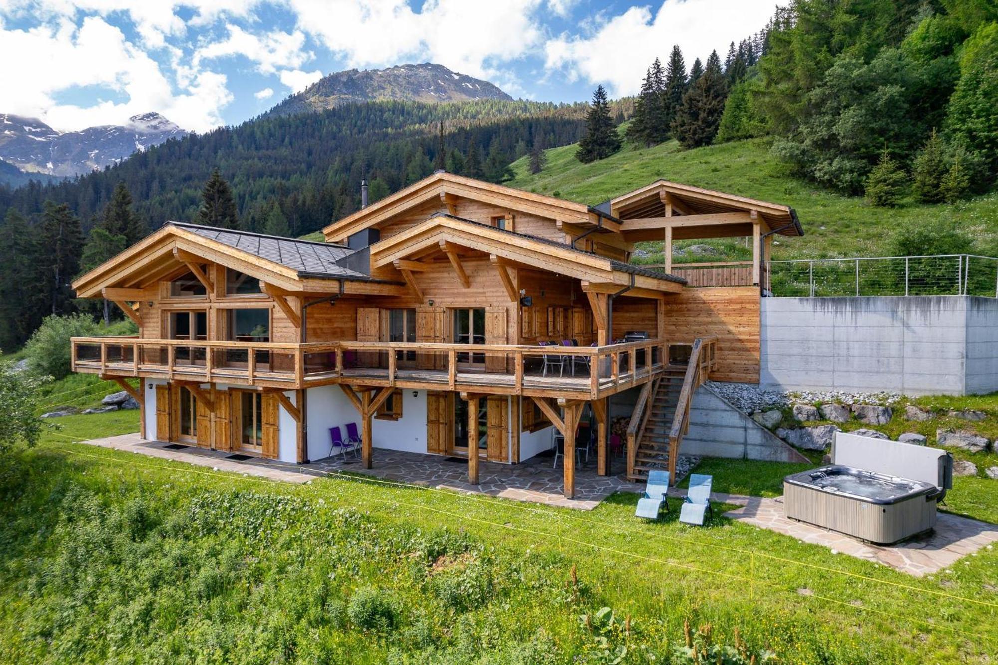 Chalet Flocon De Neige - Jacuzzi - Sauna La Tzoumaz Exterior foto