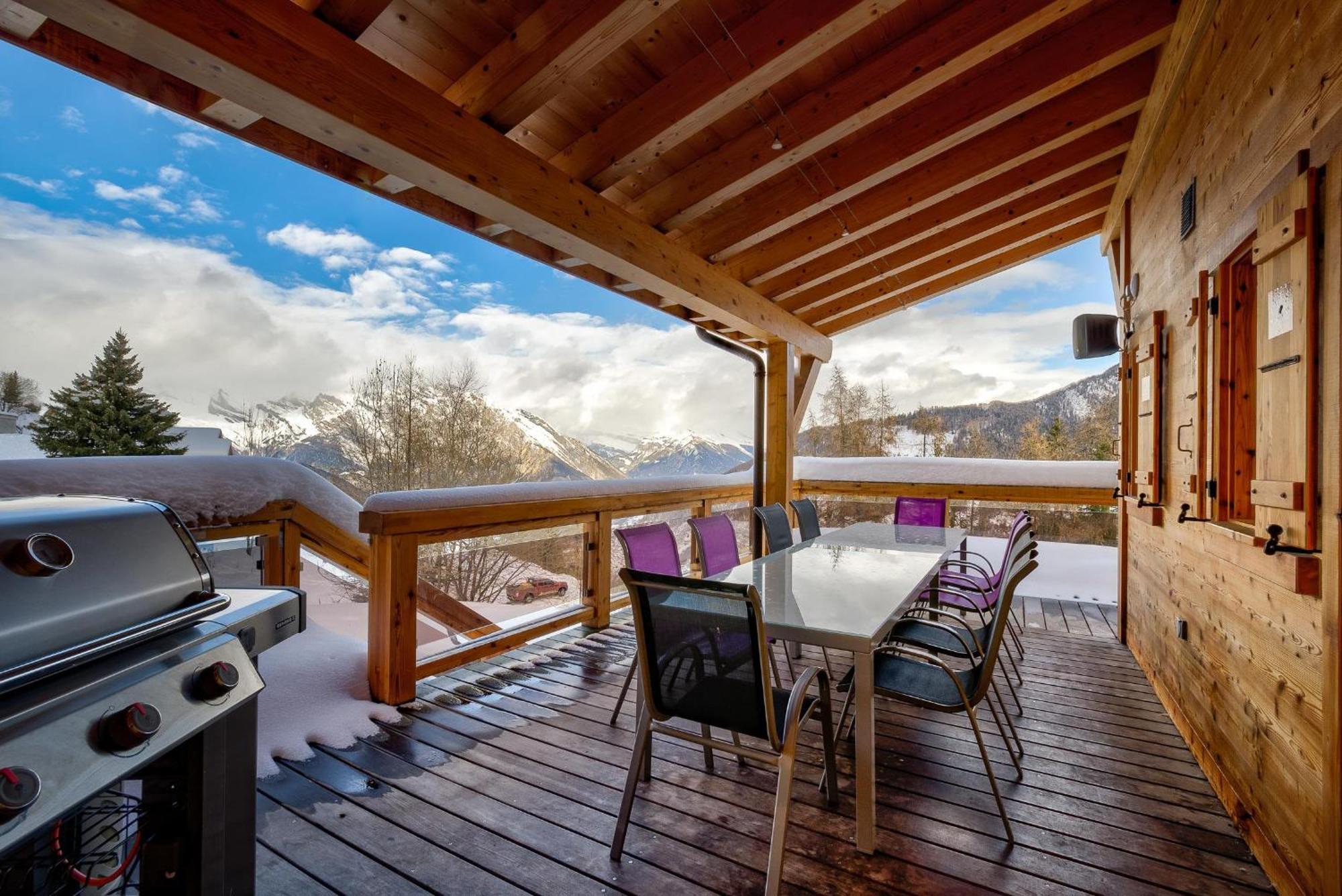 Chalet Flocon De Neige - Jacuzzi - Sauna La Tzoumaz Exterior foto